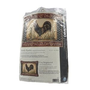 New Dimensions Needlepoint Kit Stately Rooster 2007 16" x 12" Pillow or Picture